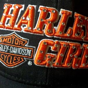 Harley Girl rhinestone hat.